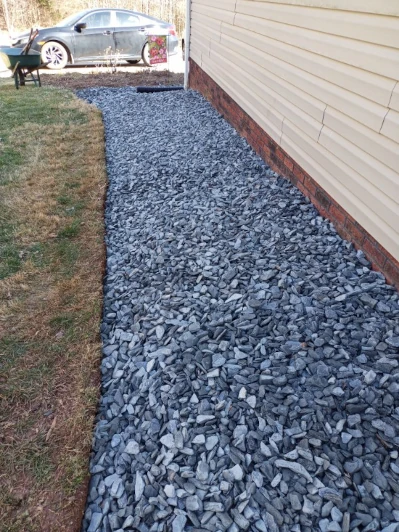 Property after gravel installation